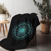 Boho Mandala Throw Blanket Geometric Pattern Fleece Festival Turkish Rug Home Decor Gift Idea