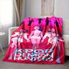 1pc Huntrix, K POP, DEMON Flannel Blanket [Cozy Throw Blanket] For Sofa, Bed, Travel, Camping, Livingroom, Office, Couch, Chair, And Bed