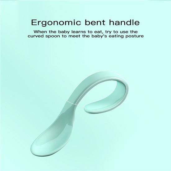 Kids Training Spoon Twisting Spoon Curved Fork And Spoon Set Elbow Spoon Childrens Tableware