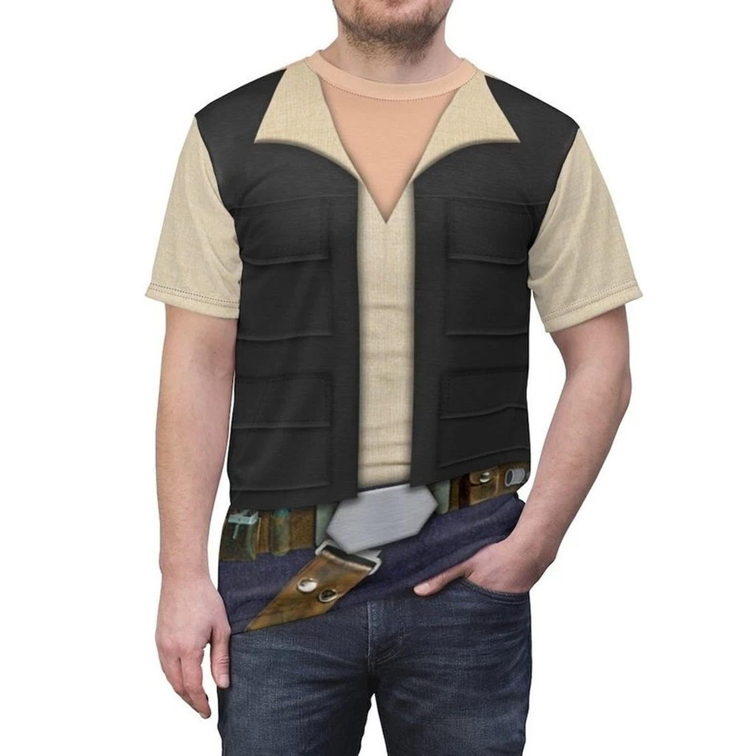 Star Wars Han Solo Cosplay Costume Galaxy_s Edge Halloween Tshirt 3D L
