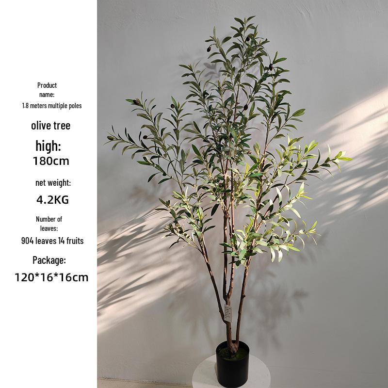 Olive Tree Potted Plant - Indoor Decor Simulation for Living Room