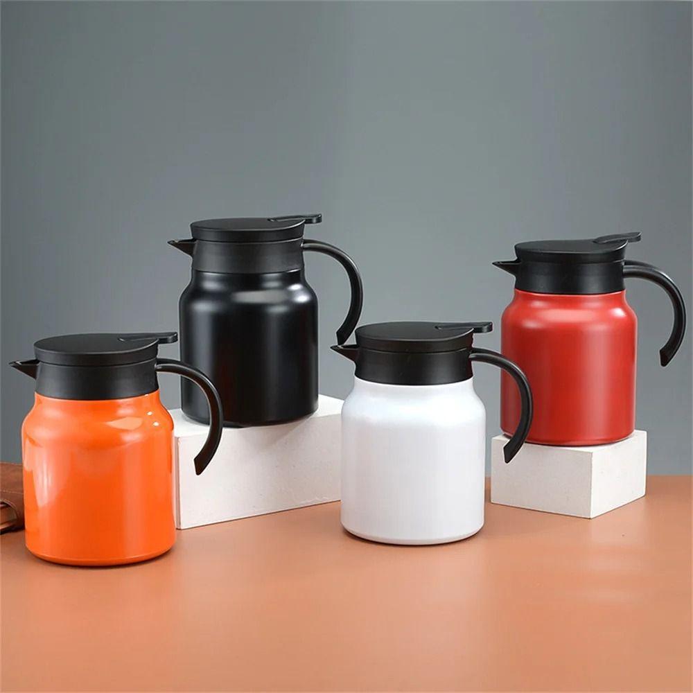 Stainless Steel Separation Teapot 1000ml Stewing Teapot Portable Coffee Pot  for Office Use