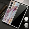 Colorful Marble Case For Samsung Z Fold 8 Ultra 7 6 5 Luxury Plating Leather Skin Hard Phone Cover For Galaxy Z Fold8 Fold7 Fold6