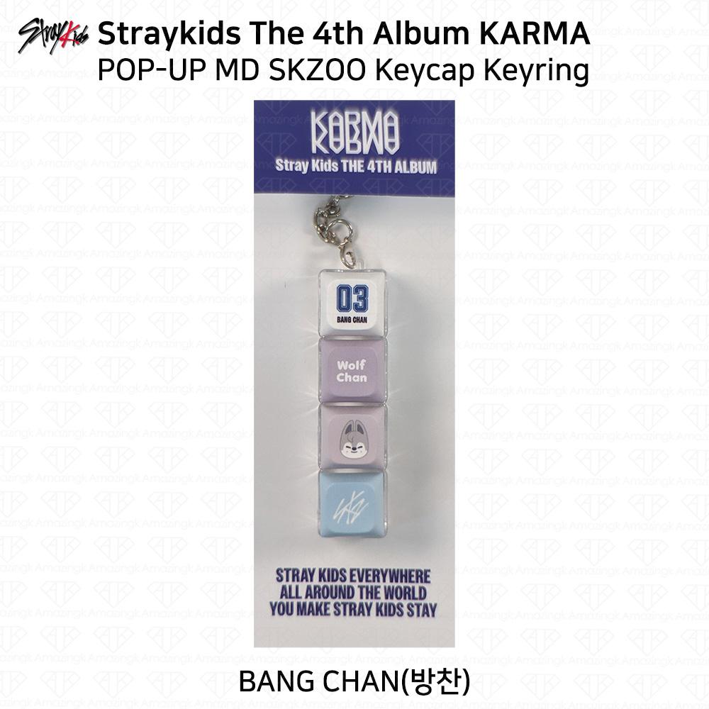 Stray Kids Das 4. Album Karma POP-UP MD Tastenkappe Yinyang Schlüsselanhänger Outfit-Set