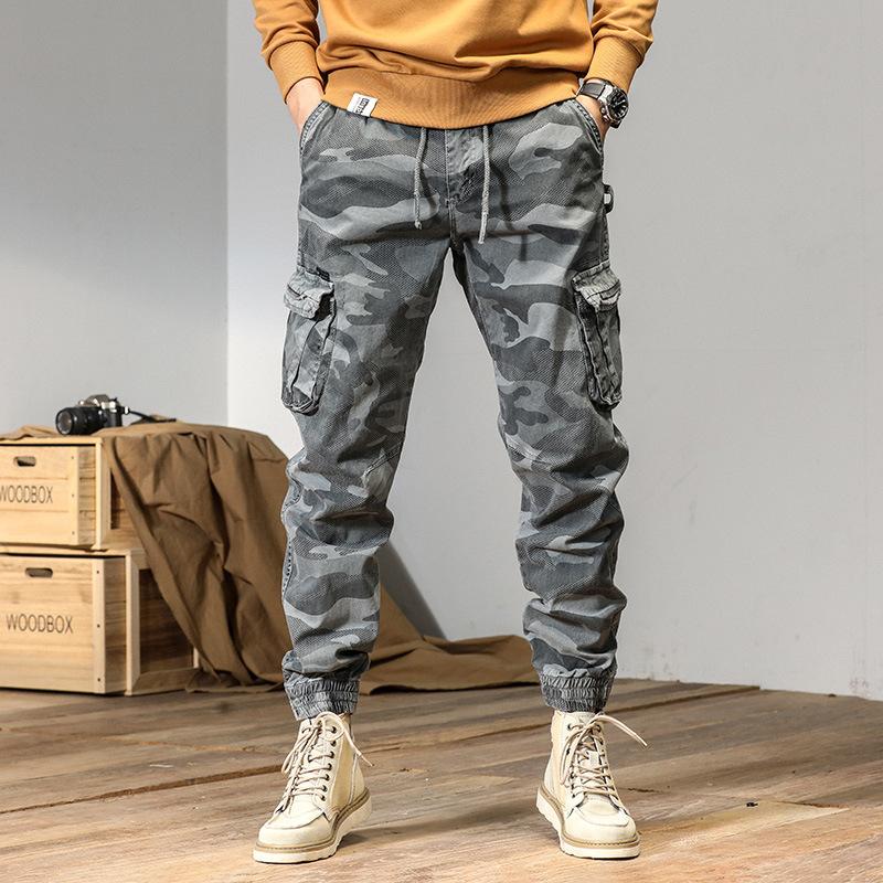 Functional Overalls Men's Casual Loose Camouflage Pants Straight Trendy Brand Trousers Men's High-end Men's Clothing