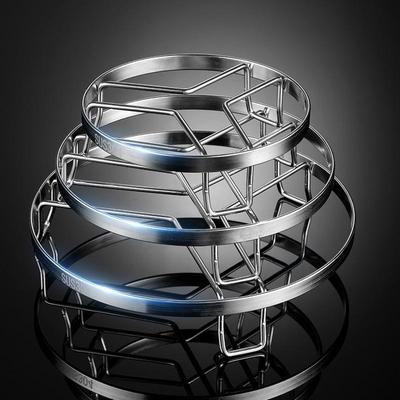 304 Stainless Steel High-Legged Steamer Basket for Wok, Rice Cooker, and Pressure Cooker