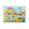 Wooden Animal Cartoon Jigsaw Puzzle Board - 30, 60, 98, 120-piece Toy for Early Childhood Education
