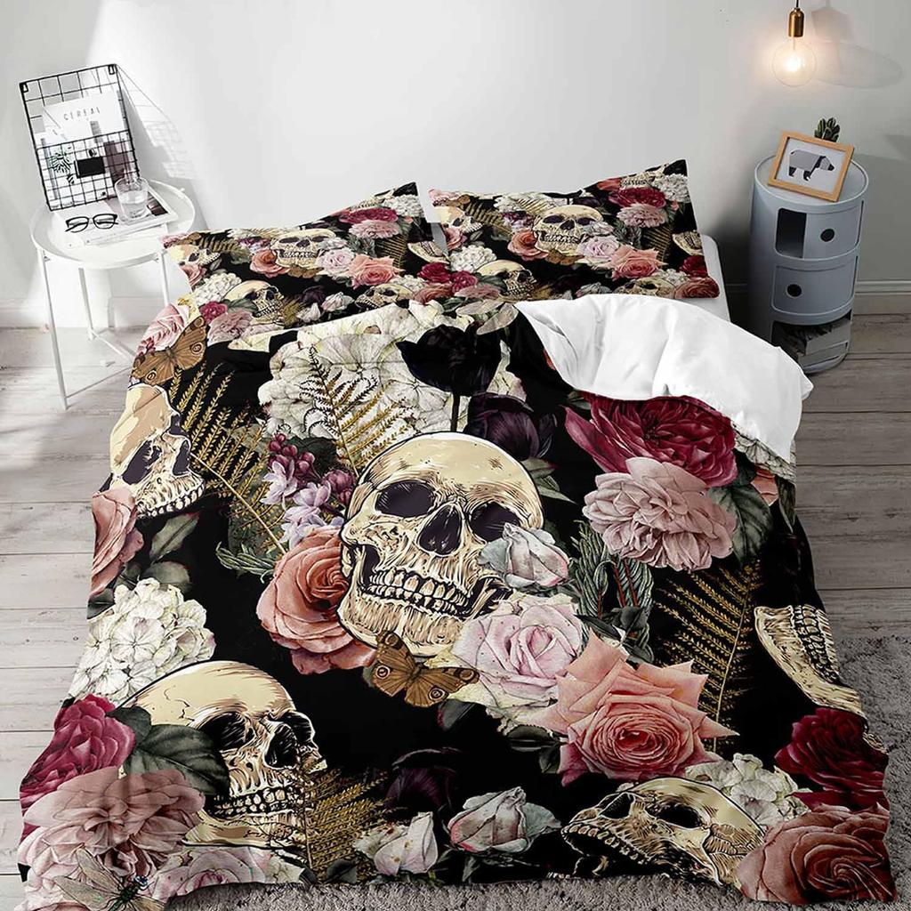 Boho Floral Soft Duvet Cover Set Young Girls Women Rom Quen Beding Set Vintage Buterfly Botanical Blosom Flower Warm Comforter Comfortable Quilt Cover