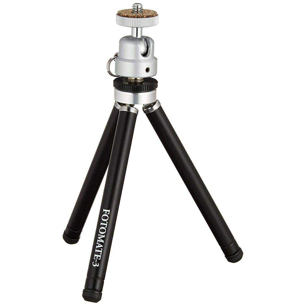 

KING Mini Photo Mate Three Black Tripod, Ultra-Small 3-Section Tripod,