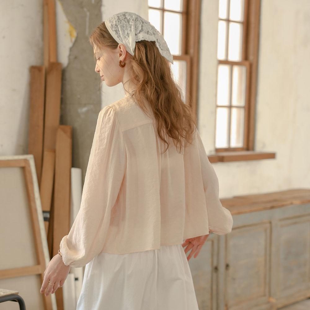 Peulaudeumali Pm_Peach Feminine Ribbon Shirt_Pink