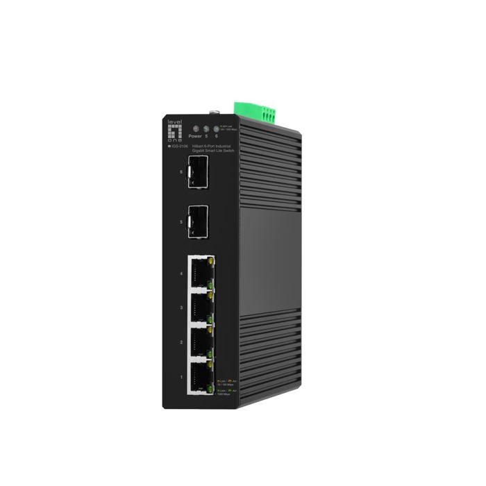 Commutateur Gigabit Smart Lite - LevelOne - Hilbert - 6 Ports - 4 RJ45 - 2 SFP