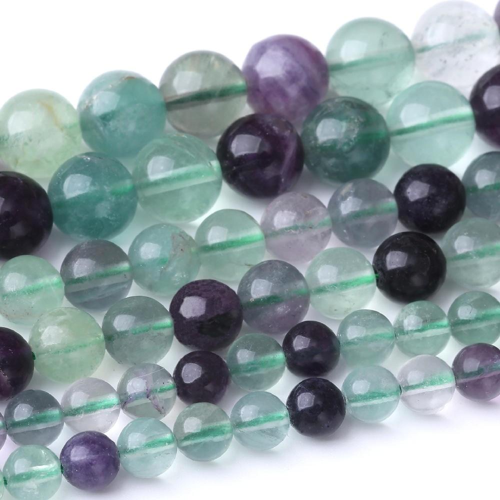 

Зеленый Флюорит Камень Натуральные Круглые Бусины 15 Нить Гладкие Свободные Разделительные Бусины 4/6/8/10/12 мм для Изготовления Ювелирных Изделий DIY Браслеты Аксессуары Dia 4mm