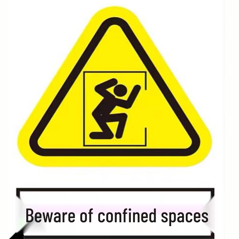 Self-Adhesive PVC Confined Space Safety Sign