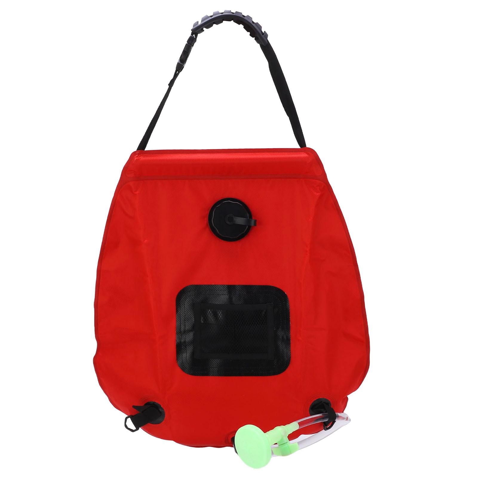 

20L Folding Solar Heated Shower Bath Bags with Hose Shower Head Faucet for Camping Hiking
