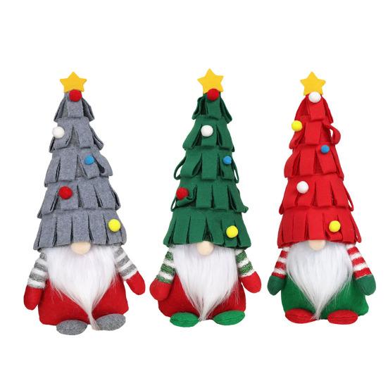 Christmas Dwarf Faceless Old Figurine Creative Fireplace Ornament Festive Family Gnome Decoration for Fireplace Table Center TV Stand