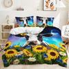 Animal Bedding, Plant Flowers, Bedroom Duvet Covers and Pillowcases, 2/3pc Single Bed, 3D Printed Duvet Cover Set, Gift