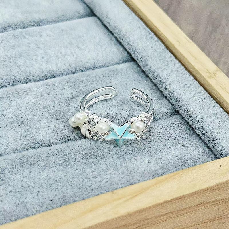 Purple Romantic~ Butterfly Sweet Cool Enamel Dripping Oil Zir*****Pening Ring Exquisite Stacking Temperament Ring Woman