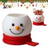 PLA 3D Printed Bowl Christmas Snowman Candy Bowl, Cute Desktop Organizer, Creative Desk Living Room Table Decor Storage Container for Holiday