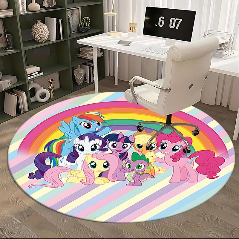 My Little Pony Chair Mat Round Carpet - Rainbow Decor for Home Office Living Room Bedroom Gift0244b