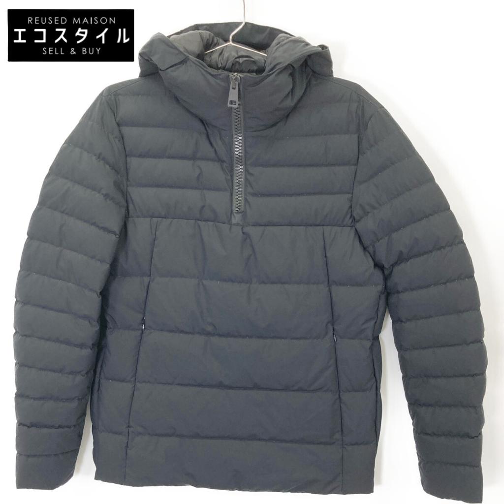 HERNO PI045UL Black Laminar Half Zip Down Jacket Jacket 46 blackUsed