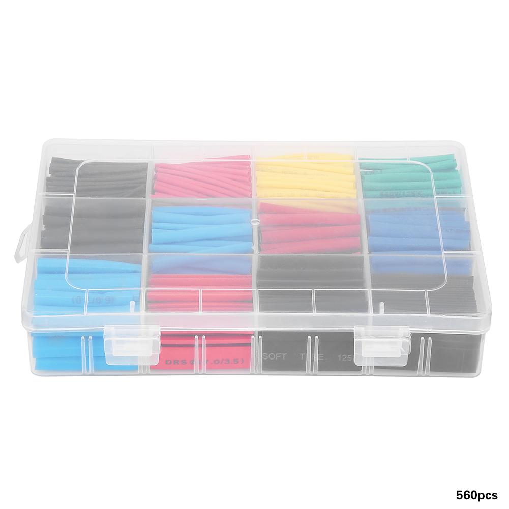 560pcs Mixed Colored Heat Shrink Tubing Wrap Cable Sleeve Shrinkable Tube