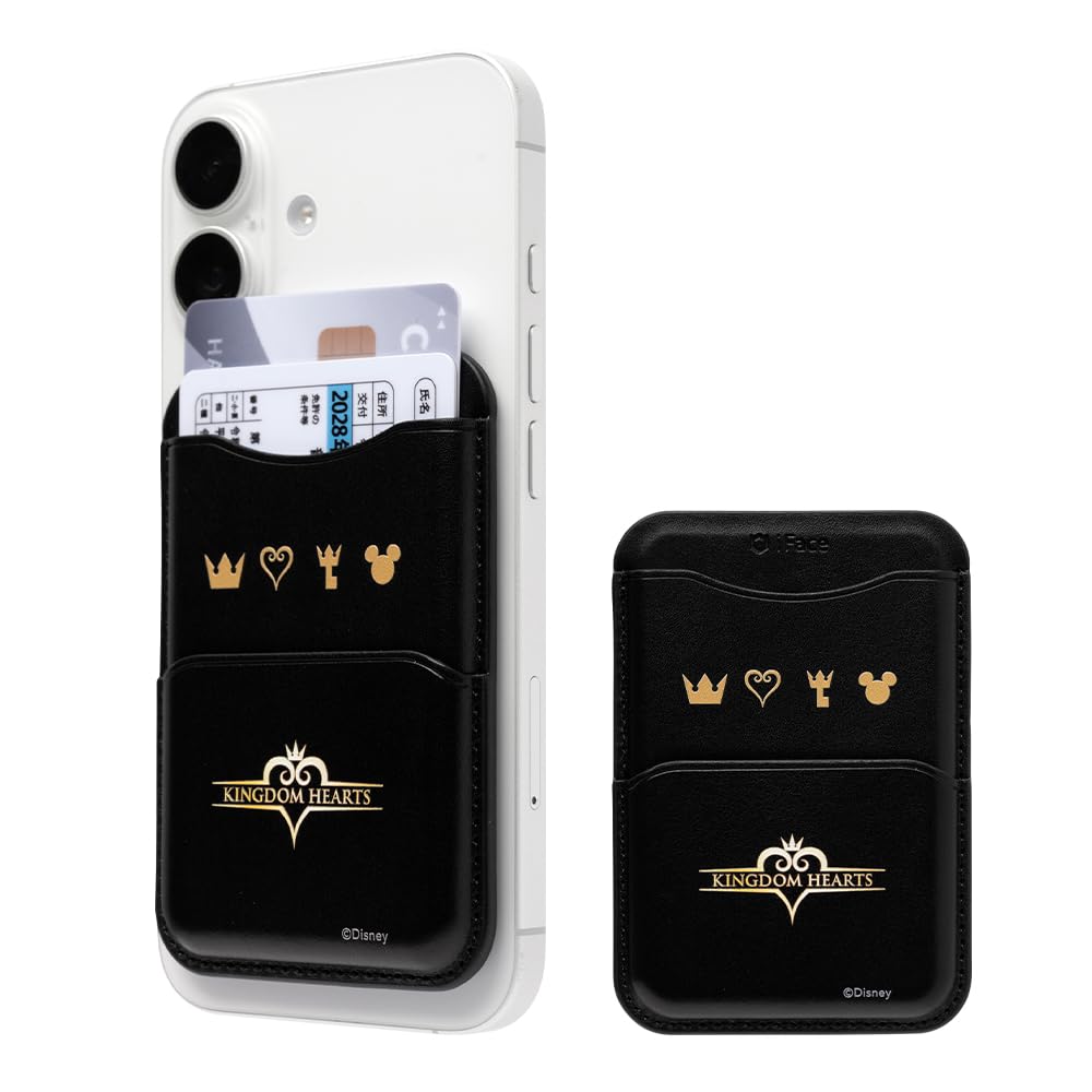

Кошелек для карт Kingdom Hearts MagSynq с логотипом персонажа Диснея Вмещает 2 карты Магнитный MagSafe и блокирующий радиоволны Скимминг Мини [iface] [Тонкий чехол,