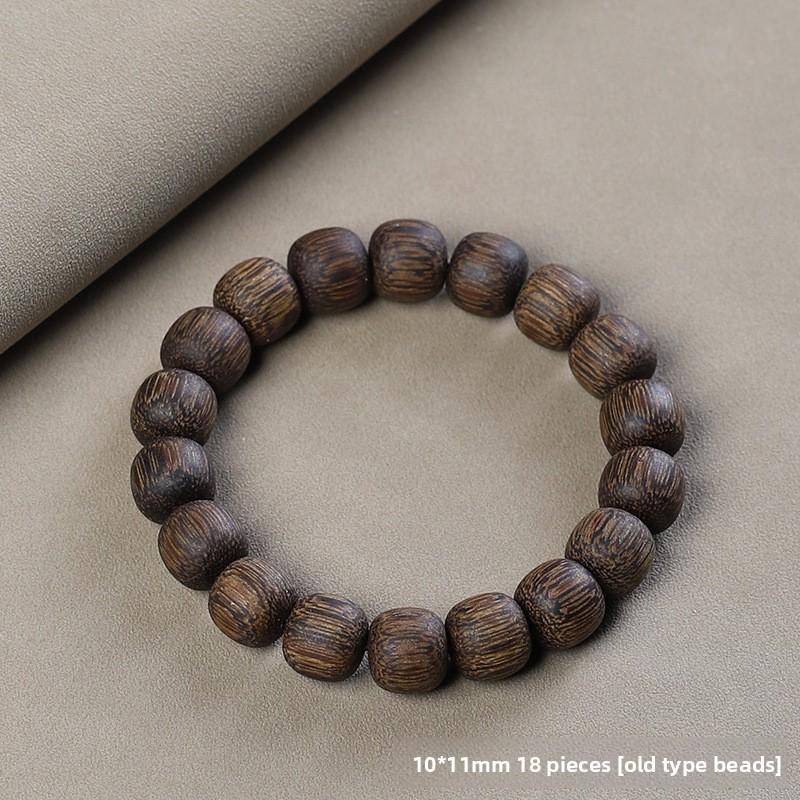 Nha Trang Bai Qinan Agarwood 20 Bracelet, Submerged Old Material Wenwan Men's and Women's Single Circle Buddha Beads, Bracelet