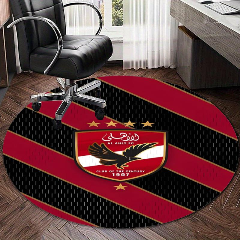 Personalized Al Ahly FC Round Chair Office Rug - Perfect for Mat, Office Chair & More - Ideal Gift for Birthdays and Holidays