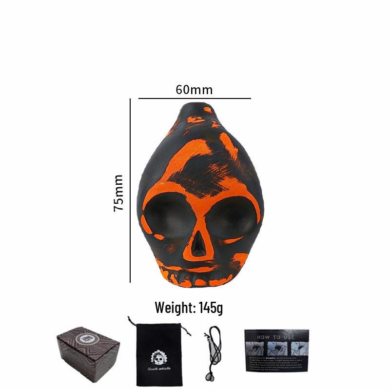 

Ацтекский свисток крика призрака: Хэллоуинский розыгрыш из терракоты ручной работы