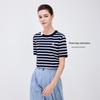 Navigare Women's Casual Striped Knit Short-Sleeve T-Shirt