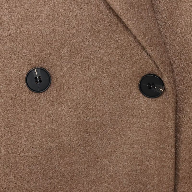 Kaslead New Women Clothes Western Style Fashion Loose Simple and Versatile Patchwork Woolen Patchwork Short Overcoat