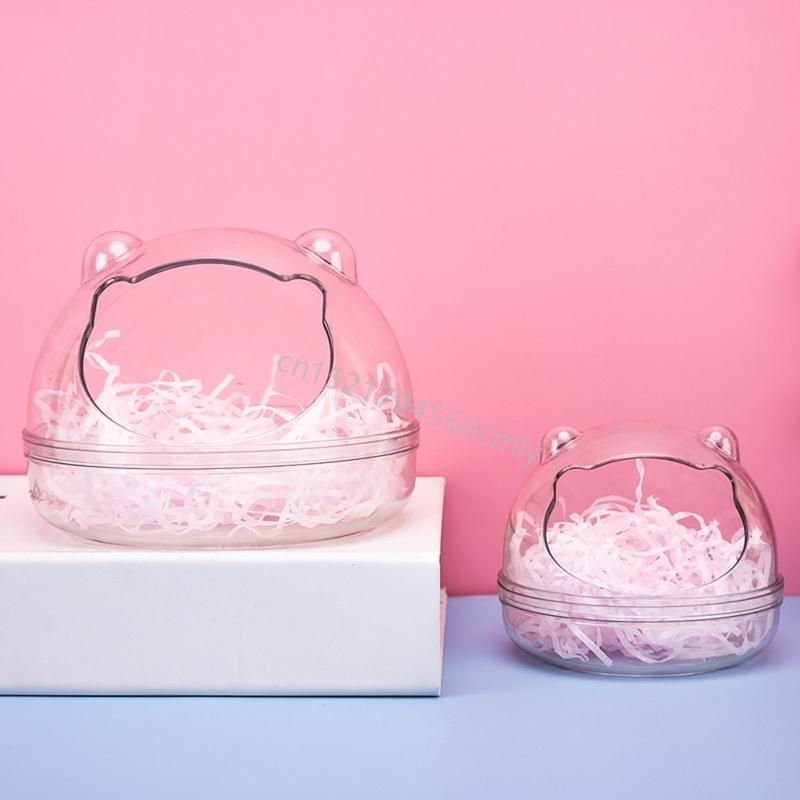Hamster Sand Bathroom Durable Plastic Sand Bath Container Transparent Sand Box 6XDE