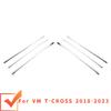 For Volkswagen VW T-cross Tcross 2018-2025 Car Front Bumper Mesh Center Grille Grill Moulding Strips Cover Trim Accessories