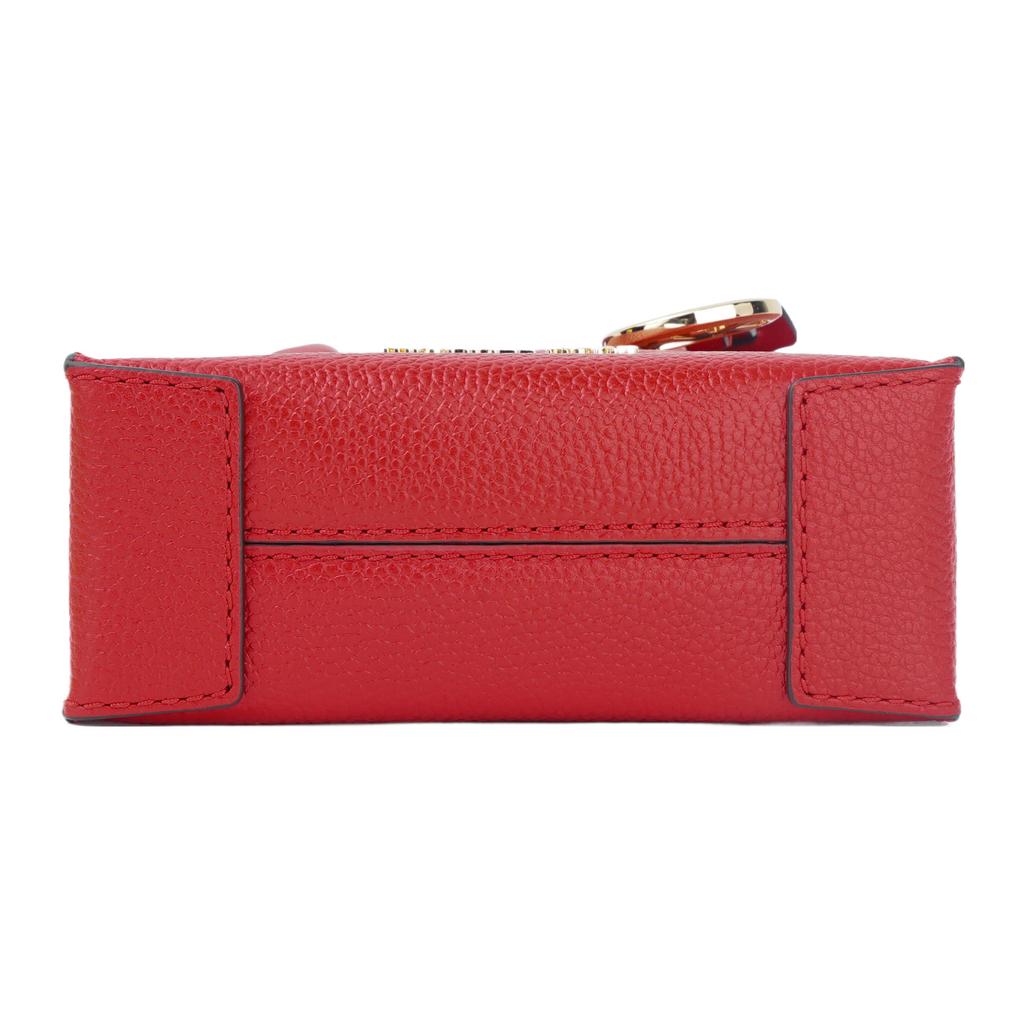New MICHAEL KORS Mercer Cow Leather Trunk Bag, Handbag, Shoulder Bag, Crossbody Bag Mini Women's Red 35S1GM9T0L-FLAME