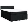 VidaXL Slat Bed Base with Mattress Black 160x200 Cm Fabric 3289414