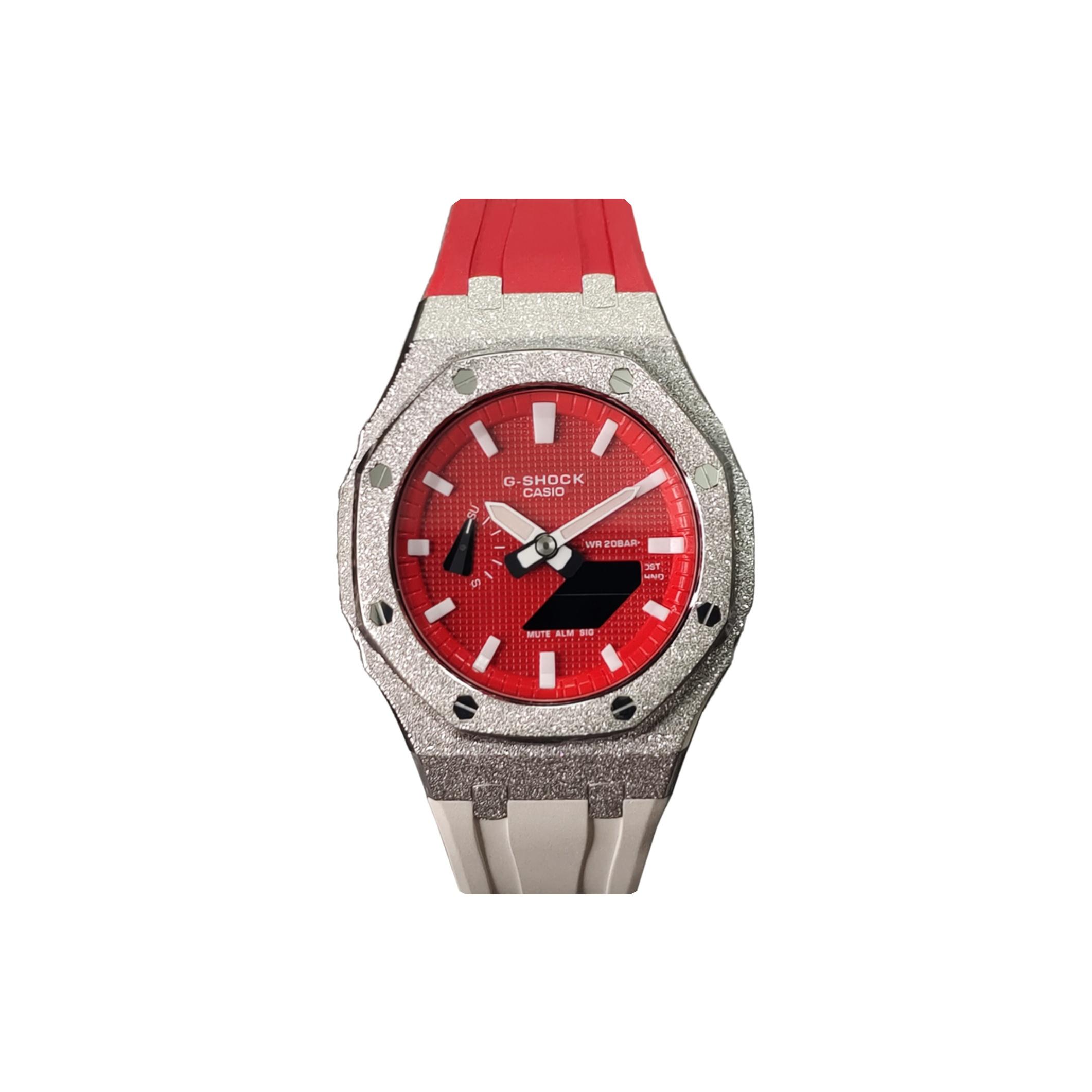 CASIO Men Red Watch GA-2100-4A(Watch3--l) Regular