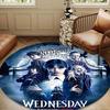 Wednes-day Gothic  Round Rug for Livingroom,Bedroom, Palyroom, Chair Rug, Area Rug, Circle Carpet, Large Size Fan Christmas Gift