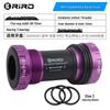 RIRO BB68 Ultra-light Ceramic Bearing Bicycle Bottom Bracket Crankset, Threaded Hollow Design.