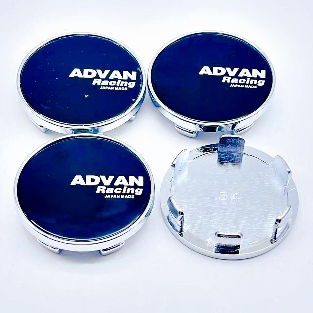 4pcs/Set High Quality 3D 54mm For Car emblem Wheel hub Center Cap ADVAN Badge covers sticker Decals Styling accessories