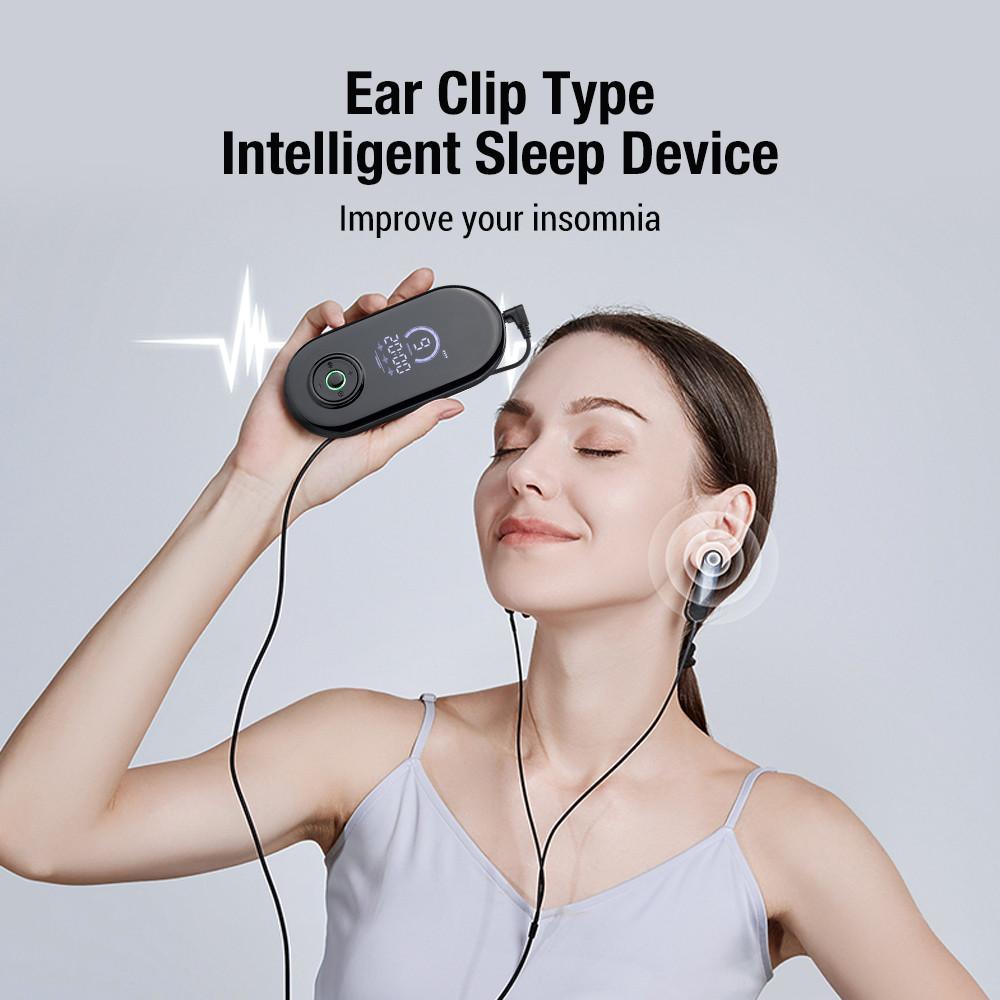Ear Clip Type Intelligent Fast Sleep Aid Relieve Insomnia Anxiety Depression Migraine Head Improve Night Sleep Device