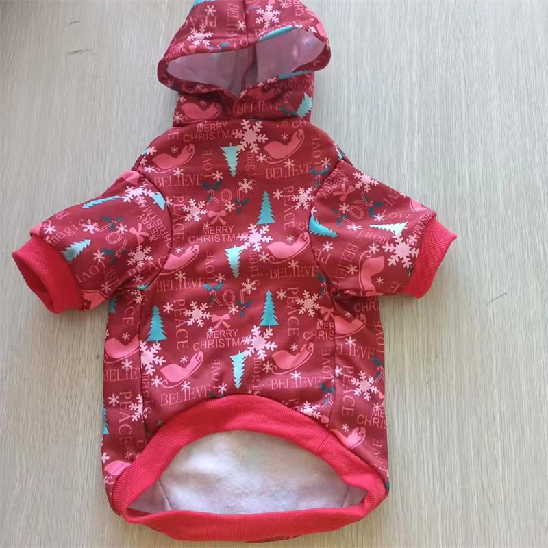 Neue Weihnachten Hund Kleidung Verdickt Plaid Mit Kapuze Mittlere und Große Hunde Haustier Zwei Fuß Sweatshirt