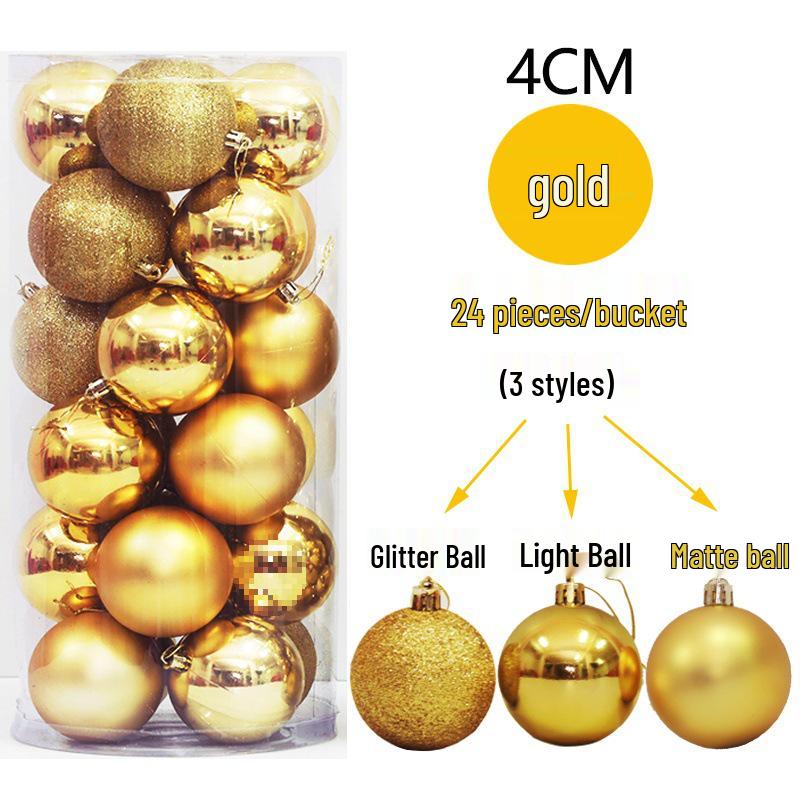 Colorful Christmas Tree Matte & Shiny Ball Decorations for Shopping Mall Ceiling