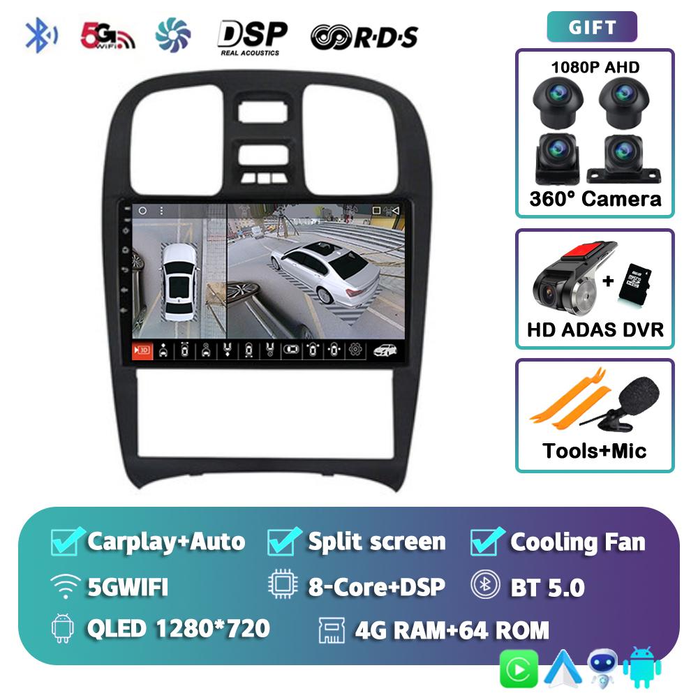 Android 14 DSP Car Radio Multimidia Video Player Navigation GPS For Hyundai Sonata EF 2001 - 2006 2007 2008 2009 2010 2011 2012