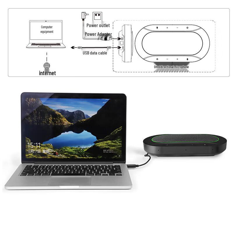 INNOTRIK I-90 USB Omnidirectional Conference Microphone (CN Version)