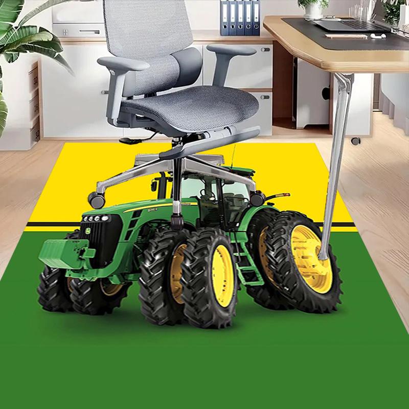 1PC Tractor Green Anti-slip Carpet, Suitable for Office, Bedroomand Playrooms. It Can Also Be Used As a Sofa Footrest cover-W77