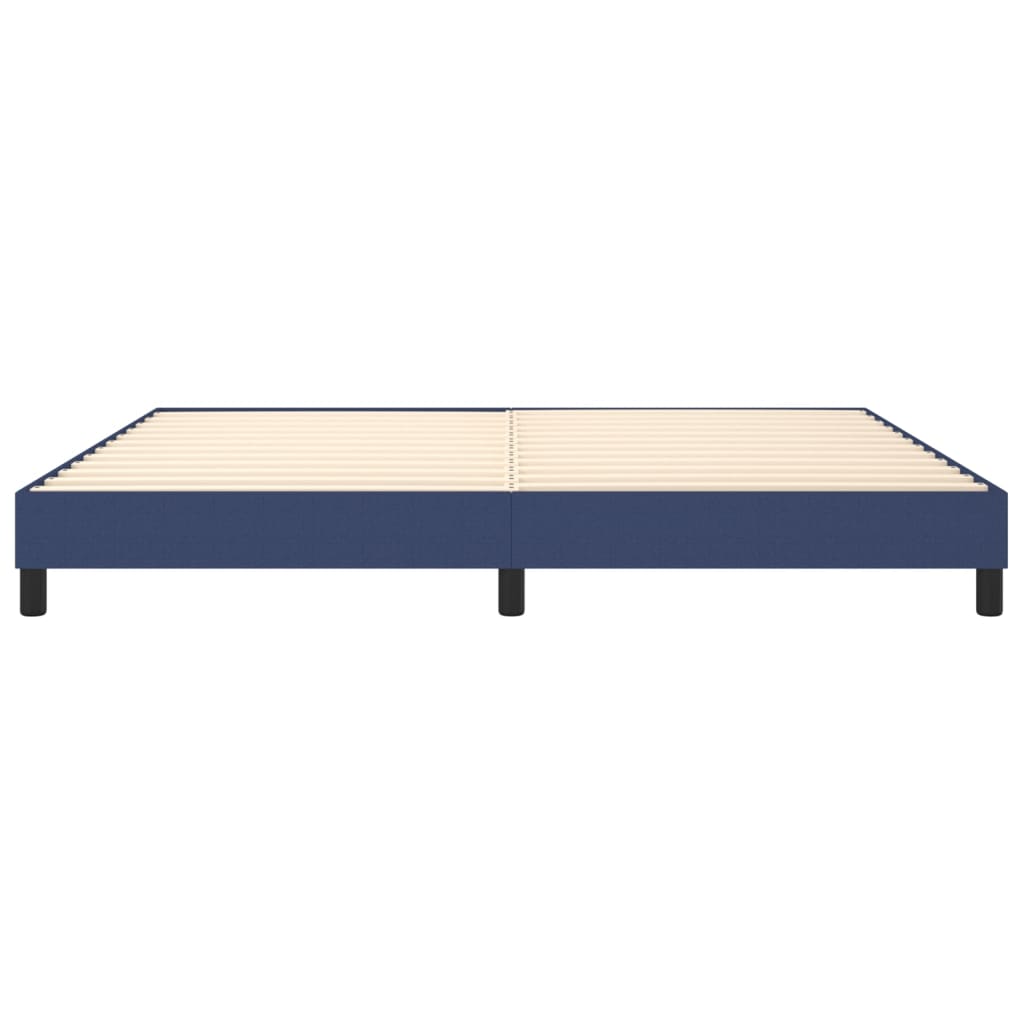 Box Spring Bed Frame Blue 200 x 200 cm Fabric
