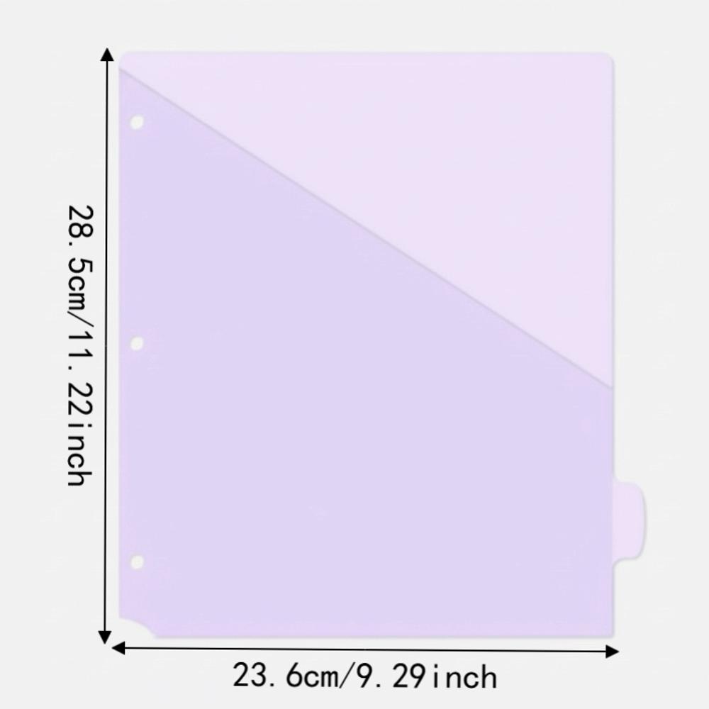 Pastel Colors Loose Leaf File Organizers Durable Tab Dividers Clear Binder Dividers for Office