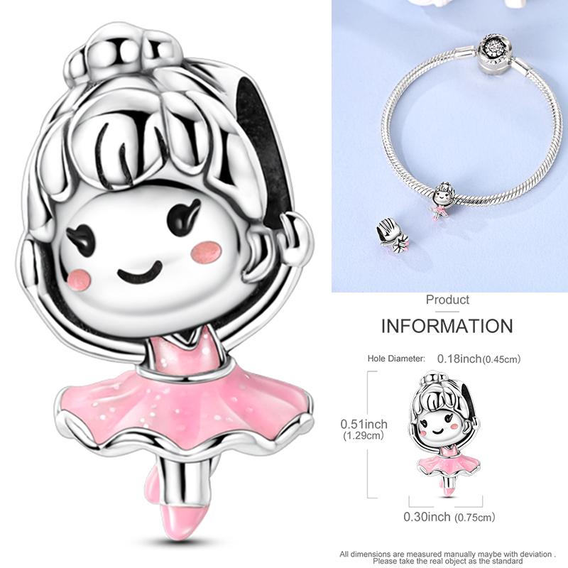 Inlaid Zirconium Sun 925 Silver Travel Balloon Butterfly Love Family Sister Heart Charm Fits Women Jewelry
