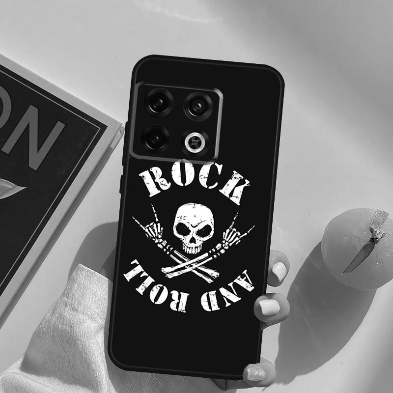 Rock and Roll Skull Case For OnePlus 15 13 12 11 13R 12R 10T 8T 13T OnePlus Nord 5 CE 3 2 4 Lite N20 N30 Cover