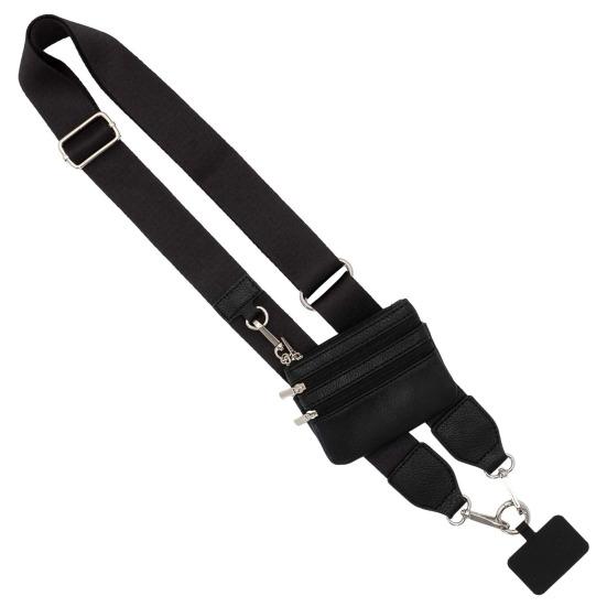 Handystrap Umhängeband Handyband mit Reißverschluss-Geldbörsenfach Verstellbare Handytasche für IPhone Freisprech-Handyband